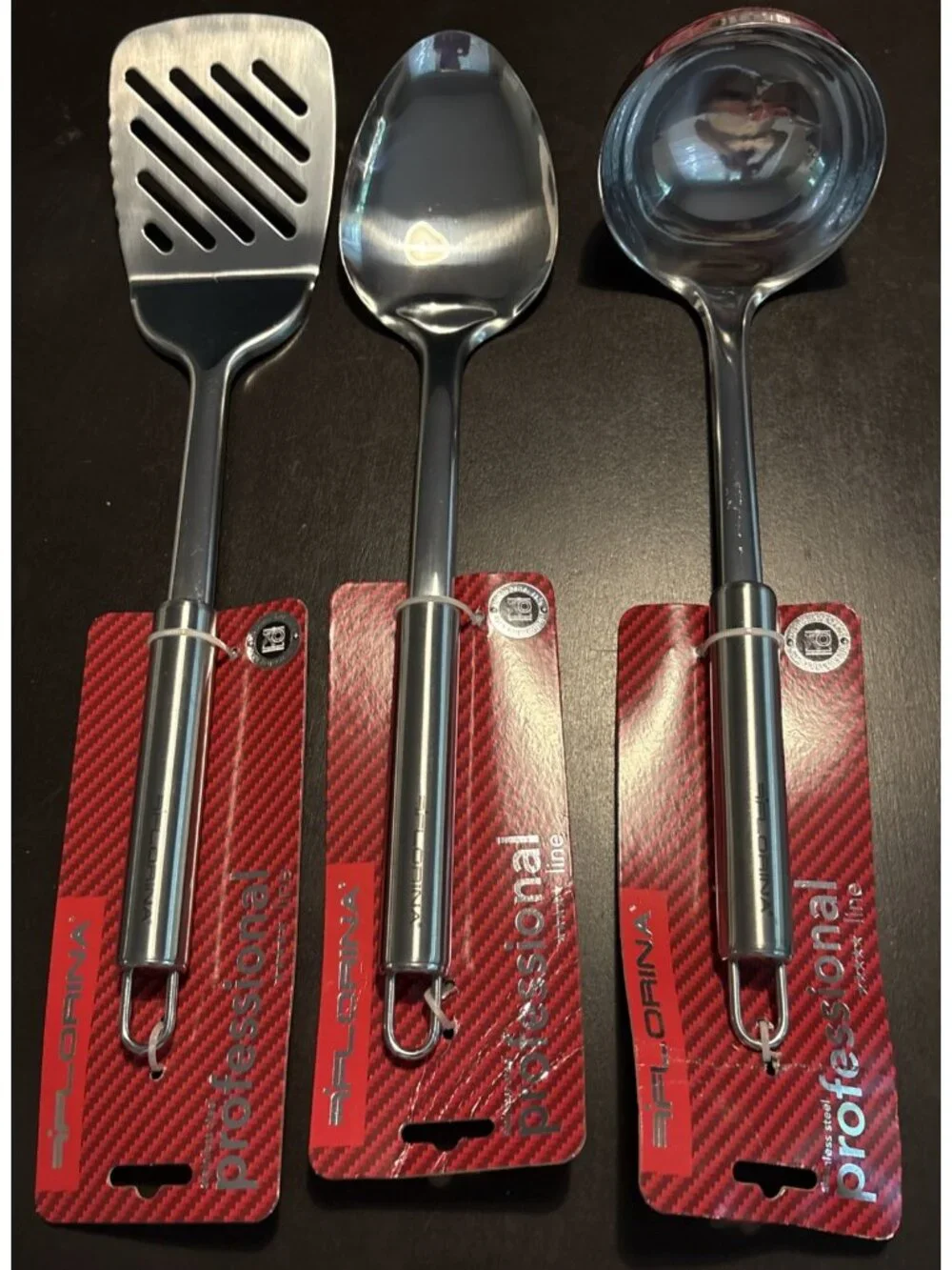 Olivier Daan Stainless Steel 3 Pcs Cooking Set Spatula Ladle Serving Spoon